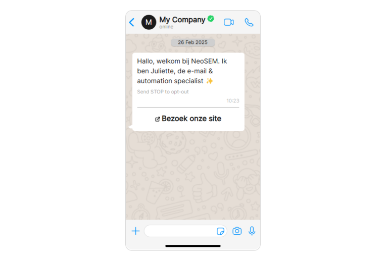 Brevo functionaliteit: Whatsapp templates